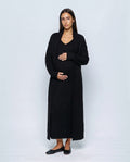 Amelie Cardigan & Slip Dress Set in Black, front view