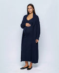 Amelie Cardigan & Slip Dress Set in Navy, front view