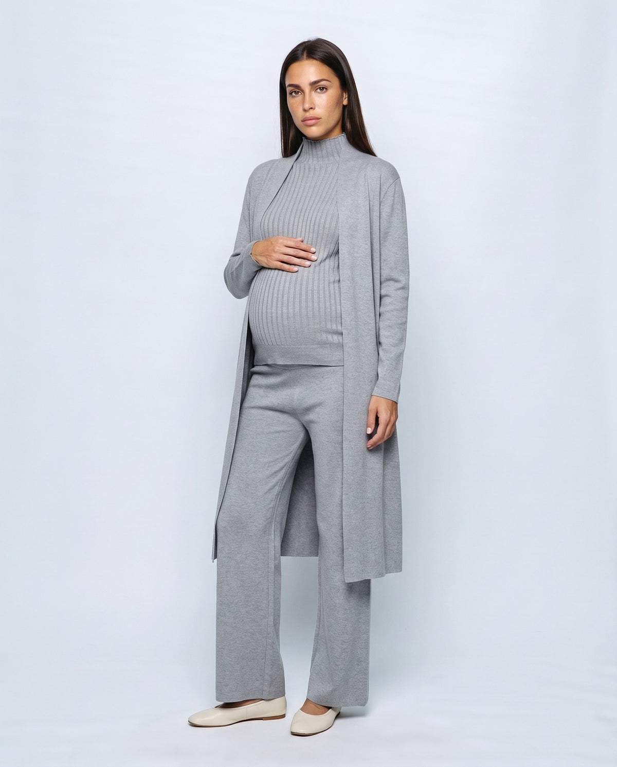 Manon Three-Piece Set in Grey, front view