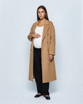 The Cocoon Overcoat in Camel, front view