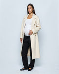 The Cocoon Overcoat in Cream, front view