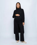 Colette Three-Piece Knit Set in Black, front view
