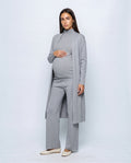 Colette Three-Piece Knit Set in Grey, front view